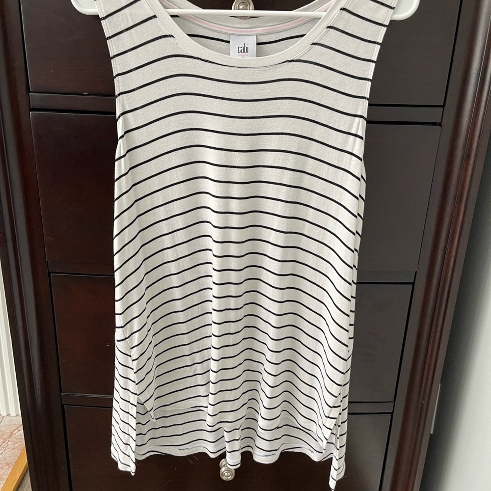 CAbi white/black strip tank, medium